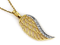 Zawieszka złota Anielskie skrzydło 