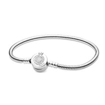 599046C01-19 - Bransoletka wężykowa Pandora Moments z O w koronie 599046C01-19
