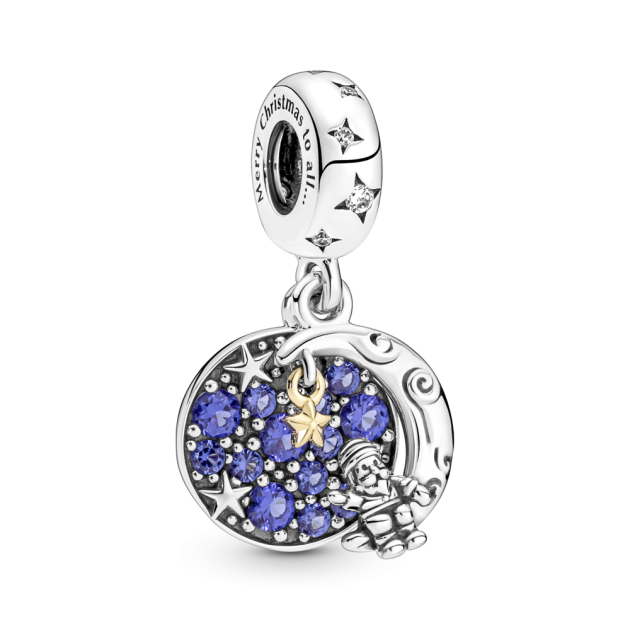 769648C01 - Podwójna zawieszka Święty Mikołaj na księżycu 769648C01