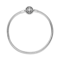 590038C01-20 - Bransoletka wężykowa Pandora Moments z lśniącą aureolą 590038C01-20