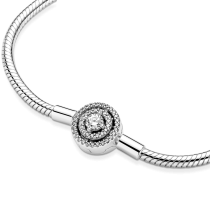 590038C01-20 - Bransoletka wężykowa Pandora Moments z lśniącą aureolą 590038C01-20