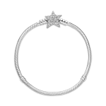 599639C01-18 - Bransoletka wężykowa Pandora Moments, zapięcie z asymetryczną gwiazdą 599639C01-18