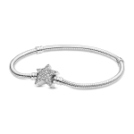 599639C01-19 - Bransoletka wężykowa Pandora Moments, zapięcie z asymetryczną gwiazdą 599639C01-19