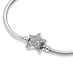 599639C01-19 - Bransoletka wężykowa Pandora Moments, zapięcie z asymetryczną gwiazdą 599639C01-19