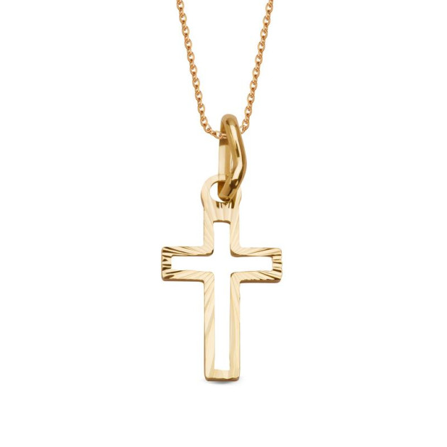 ZW-X-XTM-N00-LA14287 - Zawieszka złota - krzyżyk