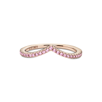 186316C02-50 - Lśniący różowy pierścionek Pandora Timeless 186316C02-50