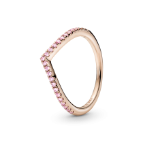 186316C02-56 - Lśniący różowy pierścionek Pandora Timeless 186316C02-56