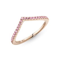 186316C02-56 - Lśniący różowy pierścionek Pandora Timeless 186316C02-56