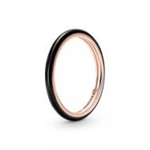 189655C01-60 - Czarny emaliowany pierścionek Pandora ME 189655C01-60