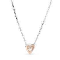 380089C01-45 - Naszyjnik Asymetryczne lśniące serce 380089C01-45