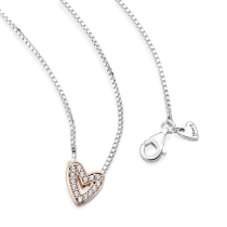 380089C01-45 - Naszyjnik Asymetryczne lśniące serce 380089C01-45