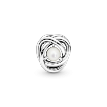 790064C03 - Czerwiec Charms Urodzinowy symbol wieczności z białą masą perłową 790064C03