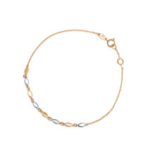 ZW-X-X09-D19-DA15579 - Bransoletka z dwukolorowego złota