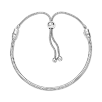 599652C01-2 - Bransoletka Pandora Moments o splocie wężykowym ze ściągaczem 599652C01-2