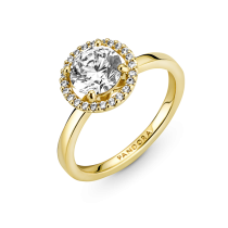 161234C01-52 - Lśniący pierścionek z obręczą 161234C01-52
