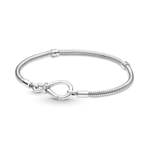 590792C00-20 - Bransoletka wężykowa Pandora Moments ze splotem nieskończoności 590792C00-20