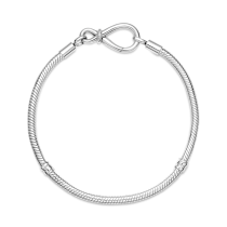 590792C00-21 - Bransoletka wężykowa Pandora Moments ze splotem nieskończoności 590792C00-21