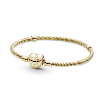 559522C00-18 - Bransoletka wężykowa Pandora Moments z zapięciem w kształcie serca 559522C00-18