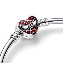 592324C01-17 - Pandora Moments Marvel Sztywna bransoletka z zapięciem z maską Spider-Mana 592324C01-17