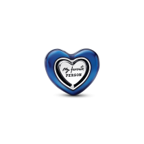 792750C01 - Niebieski charms z obracającym się sercem 792750C01