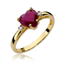 W-12 RUBIN 1,70CT - Pierścionek z rubinem i brylantami W-12 1,70ct