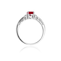 W-14 RUBIN 0,60CT - Pierścionek z rubinem i brylantami W-14 RUBIN 0,60ct