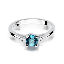 W-17 TOPAZ 0,50CT - Pierścionek z topazem i brylantami W-17 TOPAZ 0,50ct