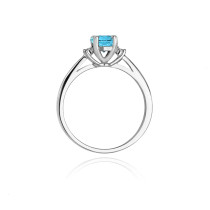 W-17 TOPAZ 0,50CT - Pierścionek z topazem i brylantami W-17 TOPAZ 0,50ct