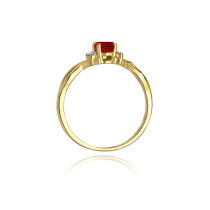 W-19 RUBIN 0,60CT - Pierścionek z rubinem i brylantami W-19 RUBIN 0,60ct