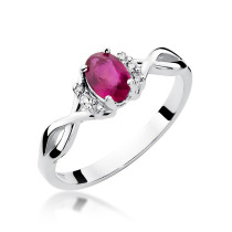 W-19 RUBIN 0,60CT - Pierścionek z rubinem i brylantami W-19 RUBIN 0,60ct