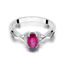 W-19 RUBIN 0,60CT - Pierścionek z rubinem i brylantami W-19 RUBIN 0,60ct