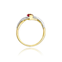 W-28 RUBIN 0,60 CT - Pierścionek z rubinem i brylantami W-28 rub. 0,60ct b. 0,05ct
