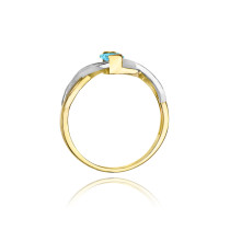 W-28 TOPAZ 0,50CT - Pierścionek z topazem i brylantami W-28 top.0,50ct b. 0,05ct