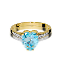 W-31 TOPAZ 1,20 CT - Pierścionek z topazem i brylantami W-31 TOPAZ 1,2ct