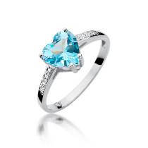 W-31 TOPAZ 1,20 CT - Pierścionek z topazem i brylantami W-31 TOPAZ 1,2ct