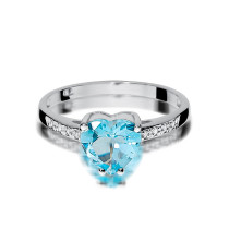 W-31 TOPAZ 1,20 CT - Pierścionek z topazem i brylantami W-31 TOPAZ 1,2ct