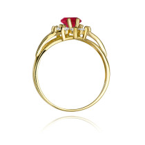 W-37 RUBIN 1,00CT - Pierścionek z rubinem i brylantami W-37 RUBIN 1,00ct