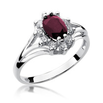 W-37 RUBIN 1,00CT - Pierścionek z rubinem i brylantami W-37 RUBIN 1,00ct