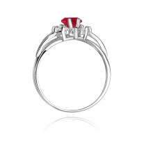 W-37 RUBIN 1,00CT - Pierścionek z rubinem i brylantami W-37 RUBIN 1,00ct