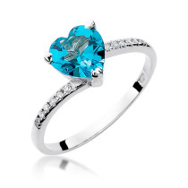 W-50 TOPAZ 1,20CT - Pierścionek z topazem i brylantami W-50 TOPAZ 1,20ct