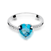 W-50 TOPAZ 1,20CT - Pierścionek z topazem i brylantami W-50 TOPAZ 1,20ct