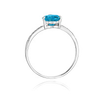 W-50 TOPAZ 1,20CT - Pierścionek z topazem i brylantami W-50 TOPAZ 1,20ct
