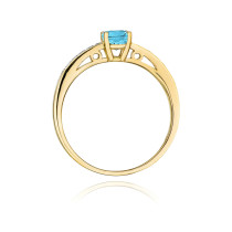 W-66 TOPAZ 0,50CT - Pierścionek z topazem i brylantami W66 Topaz 0,50ct
