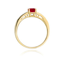 W-66 RUBIN 0,60CT - Pierścionek z rubinem i brylantami W-66  Rubin 0,60ct