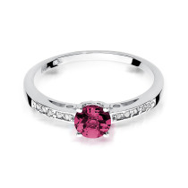 W-66 RUBIN 0,60CT - Pierścionek z rubinem i brylantami W-66  Rubin 0,60ct