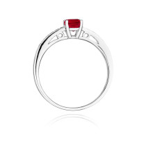 W-66 RUBIN 0,60CT - Pierścionek z rubinem i brylantami W-66  Rubin 0,60ct