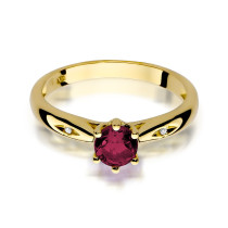 W-74 RUBIN 0,60 CT - Pierścionek z rubinem i brylantami W-74 RUBIN 0,60 ct
