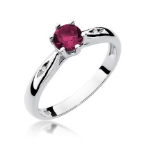W-74 RUBIN 0,60 CT - Pierścionek z rubinem i brylantami W-74 RUBIN 0,60 ct