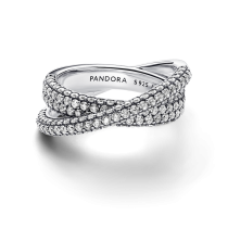 193022C01-56 - Wysadzany kamieniami przeplatany pierścionek-obrączka Pandora Timeless 193022C01-56