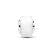 793118C00 - Mały charms z białego szkła Murano 793118C00